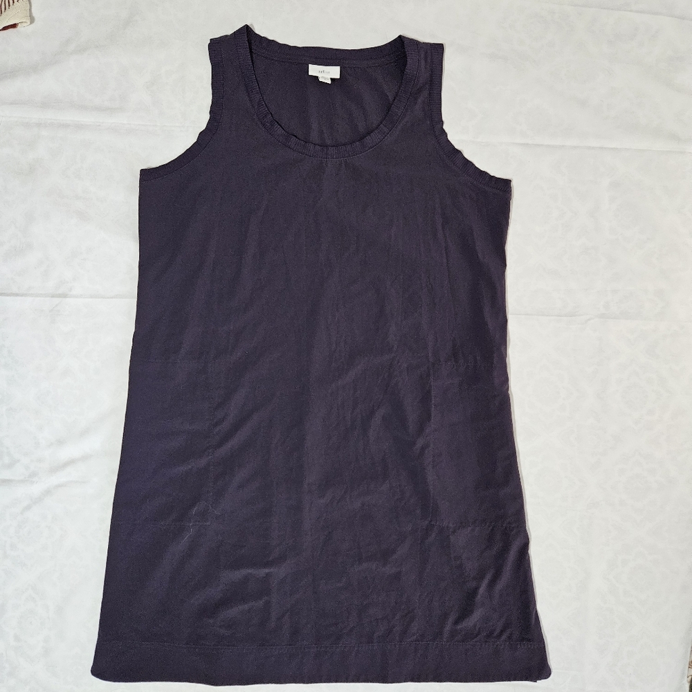J Jill Fit Womens M Purple Sleeveless Athletic Dress Zip Pockets